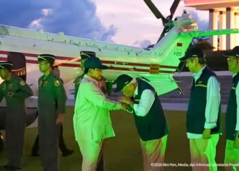 Presiden Prabowo Subianto disambut Kepala Otorita IKN Basuki Hadimuljono. (Dok. Humas Otorita IKN)