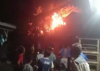 Tangkapan layar kebakaran di Gunung Bugis. (Dok. Istimewa)