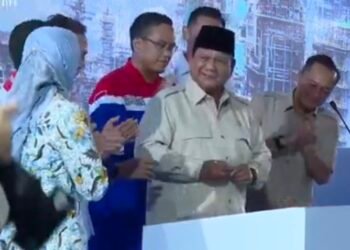 Tangkapan layar Prabowo Resmikan Proyek Energi Terintegrasi Pertamina di Balikpapan. (Dok. YT/KompasTV)
