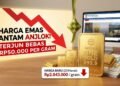 Infografis Emas Antam Anjlok. (Dok. AI)