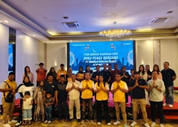 PT Mandau Berlian Sejati mempererat silaturahmi dengan pelanggan melalui kegiatan buka puasa bersama di Balikpapan, Sabtu (14/3/2026). (Dok. Muhammad Taufik/PortalBalikpapan)