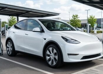 Ilustrasi mobil listrik. (Dok. Generated by AI)