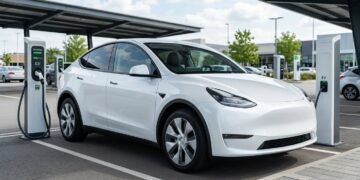 Ilustrasi mobil listrik. (Dok. Generated by AI)