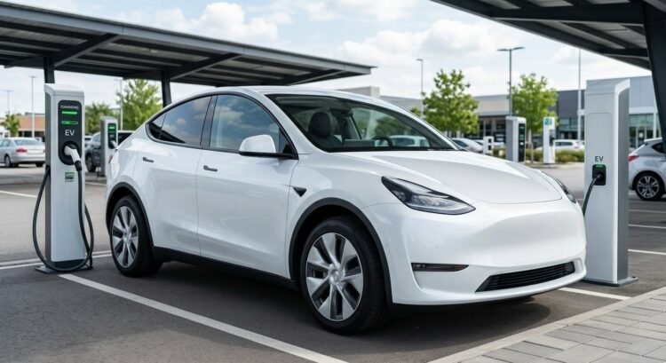 Ilustrasi mobil listrik. (Dok. Generated by AI)