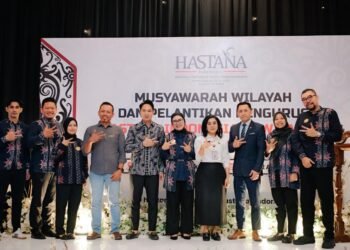 Muswil perdana Himpunan Perusahaan Penata Acara Pernikahan Indonesia Kaltim digelar di Platinum Hotel and Convention Hall, Rabu (22/4/2026). (Dok. IST)