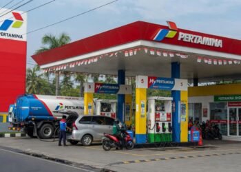 Ilustrasi SPBU Pertamina. (Dok. AI)