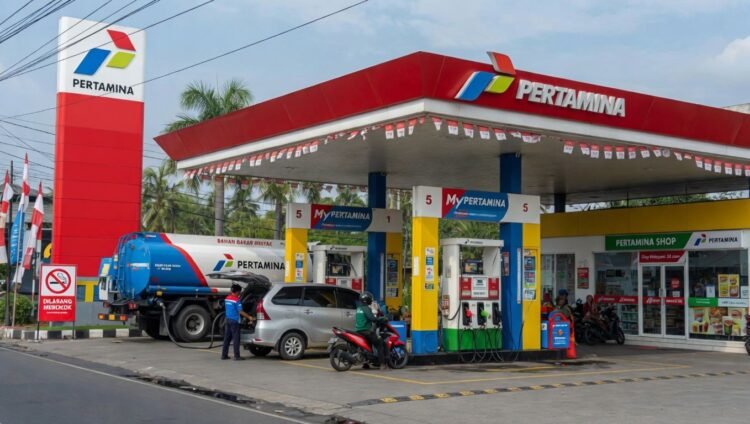 Ilustrasi SPBU Pertamina. (Dok. AI)
