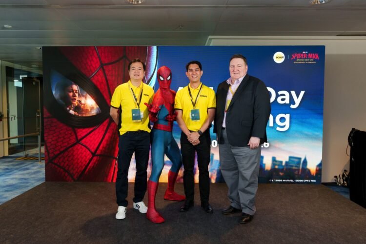 Scoot memperkenalkan pesawat bertema Spider-Man: Brand New Day yang akan melayani penerbangan ke sejumlah destinasi Asia-Pasifik mulai 30 Juni 2026. (Dok. Scoot)