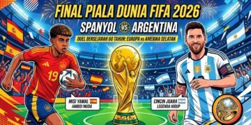 Generasi Baru vs Legenda: Yamal dan Messi Siap Bertarung di Final Piala Dunia 2026. (Dok. AI)