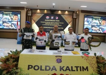 Polda Kaltim mengamankan 3.085 liter BBM bersubsidi dari dua kasus dugaan penyalahgunaan di Kukar dan Kutim, Rabu (16/9/2026). (Dok. Muhammad/PortalBalikpapan)