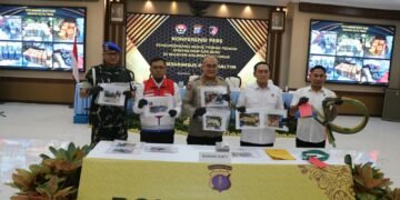 Polda Kaltim mengamankan 3.085 liter BBM bersubsidi dari dua kasus dugaan penyalahgunaan di Kukar dan Kutim, Rabu (16/9/2026). (Dok. Muhammad/PortalBalikpapan)