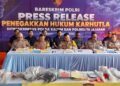 Polda Kaltim menetapkan 33 tersangka kasus karhutla, termasuk dua korporasi, dengan total lahan terbakar mencapai 6.516 hektare. (Dok. Muhammad/PortalBalikpapan)