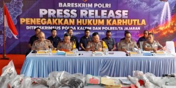 Polda Kaltim menetapkan 33 tersangka kasus karhutla, termasuk dua korporasi, dengan total lahan terbakar mencapai 6.516 hektare. (Dok. Muhammad/PortalBalikpapan)